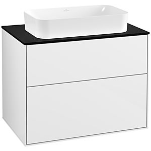 Villeroy and Boch Finion Villeroy and Boch Finion F22200GF 80x60.3cm, cover plate black matt, glossy white lacquer
