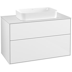 Villeroy und Boch Finion Waschtischunterschrank F23100GF 100x60,3cm, Abdeckplatte white matt, Glossy white lacquer