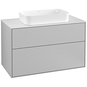 Villeroy und Boch Finion Waschtischunterschrank F23100GJ 100x60,3cm, Abdeckplatte white matt, Light grey matt
