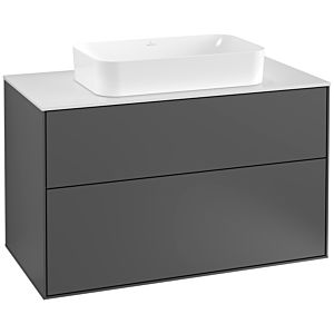 Villeroy and Boch Finion Villeroy and Boch Finion F23100GK 100x60.3cm, cover plate matt white, anthracite matt