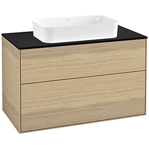 Villeroy et Boch Finion Villeroy et Boch F23200PC 100x60,3cm, plaque de finition noir mat, Oak Veneer