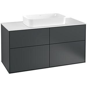 Villeroy et Boch Finion Villeroy et Boch F26100HG 120x60,3cm, plaque de finition blanc mat, Midnight Blue Matt Lacquer