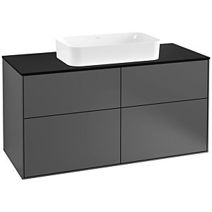 Villeroy and Boch Finion Villeroy and Boch Finion F26200GK 120x60.3cm, cover plate black matt, anthracite matt