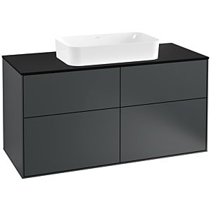 Villeroy et Boch Finion Villeroy et Boch F26200HG 120x60,3cm, plaque de finition noir mat, Midnight Blue Matt Lacquer
