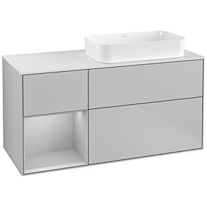 Villeroy and Boch Finion Villeroy and Boch Finion F271GJGJ 120cm, cover plate white matt, shelf left light gray matt, light gray matt