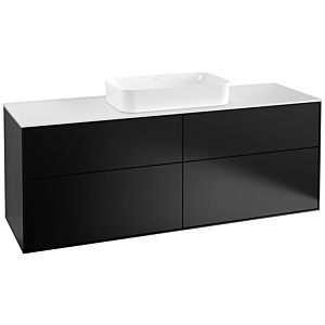 Villeroy und Boch Finion Waschtischunterschrank F32100PD 160x60,3cm, Abdeckplatte white matt, Black matt lacquer