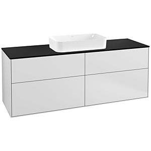 Villeroy und Boch Finion Waschtischunterschrank F32200MT 160x60,3cm, Abdeckplatte black matt, White matt lacquer