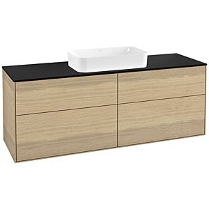 Villeroy und Boch Finion Waschtischunterschrank F32200PC 160x60,3cm, Abdeckplatte black matt, Oak Veneer