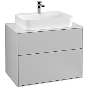 Villeroy und Boch Finion Waschtischunterschrank F34100GJ 80x60,3cm, Abdeckplatte white matt, Light grey matt