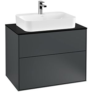 Villeroy and Boch Finion Villeroy and Boch Finion F34200HG 80x60.3cm, cover plate black matt, Midnight Blue Matt Lacquer