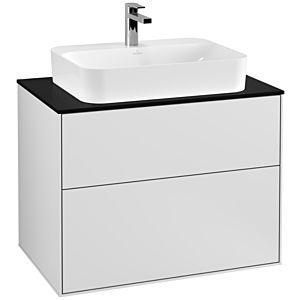 Villeroy et Boch Finion Villeroy et Boch F34200MT 80x60,3cm, plaque de finition noir mat, laqué blanc mat