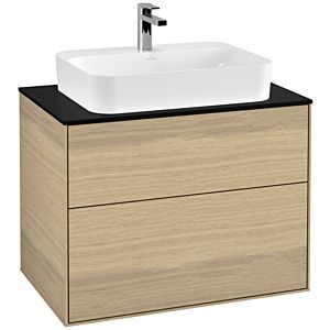 Villeroy et Boch Finion Villeroy et Boch F34200PC 80x60,3cm, plaque de finition noir mat, Oak Veneer