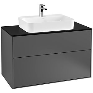Villeroy et Boch Finion Villeroy et Boch F35200GK 100x60,3cm, plaque de finition noir mat, anthracite mat