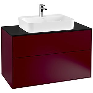 Villeroy et Boch Finion Villeroy et Boch F35200HB 100x60,3cm, plaque de finition noir mat, Peony Matt