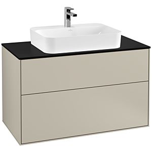 Villeroy and Boch Finion Villeroy and Boch Finion F35200HH 100x60.3cm, cover plate black matt, Sand Matt Lacquer