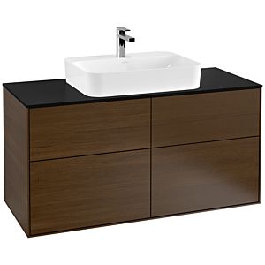 Villeroy and Boch Finion Villeroy and Boch Finion F38200GN 120x60.3cm, cover plate black matt, walnut veneer