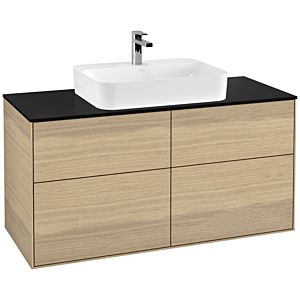 Villeroy et Boch Finion Villeroy et Boch F38200PC 120x60.3cm, plaque de finition noir mat, Oak Veneer