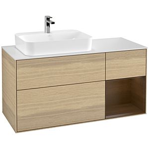 Villeroy and Boch Finion Villeroy and Boch Finion F401GNPC 120cm, cover plate white matt, shelf right Walnut veneer, Oak Veneer