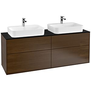 Villeroy and Boch Finion Villeroy and Boch Finion F43200GN 160x60.3cm, cover plate black matt, walnut veneer