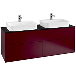 Villeroy et Boch Finion Villeroy et Boch F43200HB 160x60,3cm, plaque de finition noir mat, Peony Matt