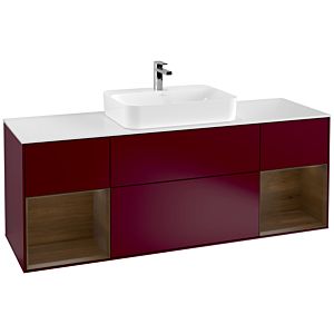 Villeroy and Boch Finion Villeroy and Boch Finion F451GNHB 160x60.3cm, cover plate matt white, shelves Walnut veneer, Peony Matt