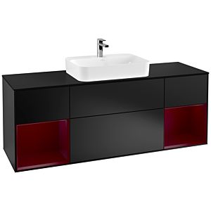 Villeroy and Boch Finion Villeroy and Boch Finion F452HBPD 160x60.3cm, cover plate black matt, shelves Peony matt lacquer, black matt lacquer