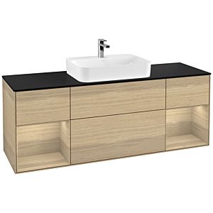 Villeroy and Boch Finion Villeroy and Boch Finion F452PCPC 160x60.3cm, cover plate black matt, shelves Oak Veneer , Oak Veneer