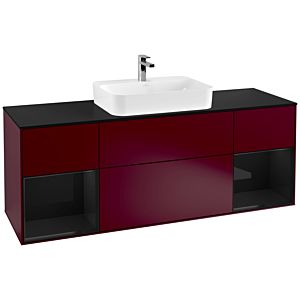 Villeroy and Boch Finion Villeroy and Boch Finion F452PHHB 160x60.3cm, cover plate black matt, shelves Glossy black lacquer, Peony Matt