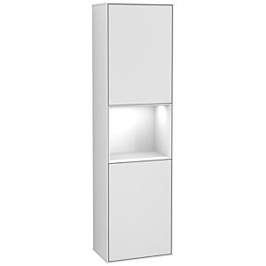 Villeroy et Boch armoire Finion F460GFMT 41.8x151.6x27cm, gauche, étagère laqué blanc brillant, laqué blanc mat