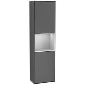 Villeroy and Boch Finion cabinet F460GJGK 41.8x151.6x27cm, left, shelf Gray Matt Lacquer, Anthracite matt