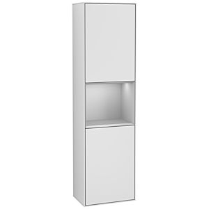 Villeroy und Boch Finion Hochschrank F460GJMT 41,8x151,6x27cm, links, Regal Grey Matt Lacquer, White matt lacquer