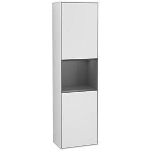 Villeroy and Boch Finion cabinet F460GKMT 41.8x151.6x27cm, left, shelf Anthracite Matt Lacquer, white matt lacquer