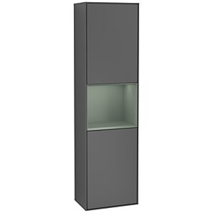 Villeroy and Boch Finion cabinet F460GMGK 41.8x151.6x27cm, left, shelf Olive Matt Lacquer , anthracite matt