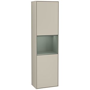 Villeroy und Boch Finion Hochschrank F460GMHH 41,8x151,6x27cm, links, Regal Olive Matt Lacquer, Sand Matt Lacquer