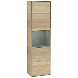 Villeroy and Boch Finion cabinet F460GMPC 41.8x151.6x27cm, left, shelf Olive Matt Lacquer , Oak Veneer