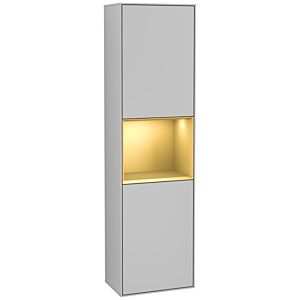 Villeroy und Boch Finion Hochschrank F460HFGJ 41,8x151,6x27cm, links, Regal Gold Matt Lacquer, Light grey matt
