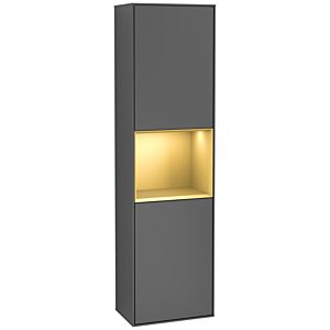 Villeroy und Boch Finion Hochschrank F460HFGK 41,8x151,6x27cm, links, Regal Gold Matt Lacquer, Anthracite matt