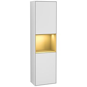Villeroy and Boch Finion cabinet F460HFMT 41.8x151.6x27cm, left, shelf Gold Matt Lacquer, White matt lacquer
