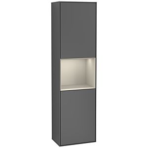 Villeroy and Boch Finion cabinet F460HHGK 41.8x151.6x27cm, left, shelf Sand Matt Lacquer , anthracite matt