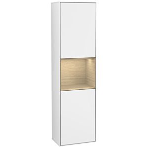 Villeroy and Boch Finion cabinet F460PCGF 41.8x151.6x27cm, left, shelf Oak Venerr, glossy white lacquer