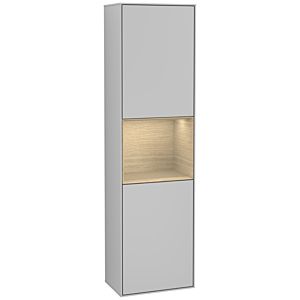 Villeroy und Boch Finion Hochschrank F460PCGJ 41,8x151,6x27cm, links, Regal Oak Venerr, Light grey matt