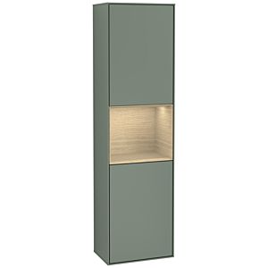 Villeroy und Boch Finion Hochschrank F460PCGM 41,8x151,6x27cm, links, Regal Oak Venerr, Olive Matt Lacquer
