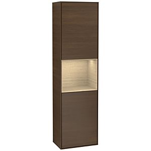 Villeroy und Boch Finion Hochschrank F460PCGN 41,8x151,6x27cm, links, Regal Oak Venerr, Walnut veneer