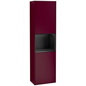 Villeroy and Boch Finion cabinet F460PDHB 41.8x151.6x27cm, left, shelf black matt lacquer, Peony Matt