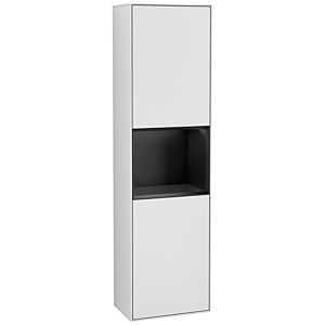 Villeroy and Boch Finion cabinet F460PDMT 41.8x151.6x27cm, left, shelf black matt lacquer, white matt lacquer