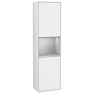 Villeroy et Boch armoire Finion F470GJGF 41.8x151.6x27cm, droite, étagère Grey Matt Lacquer, Glossy white laququer