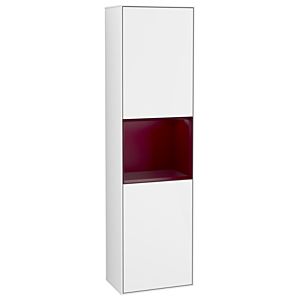 Villeroy et Boch armoire Finion F470HBGF 41.8x151.6x27cm, droite, étagère Peony Matt Laque, laqué blanc brillant