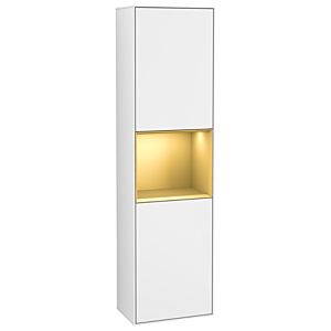 Villeroy et Boch armoire Finion F470HFGF 41.8x151.6x27cm, droite, étagère Gold Matt Lacquer, Glossy white laquer