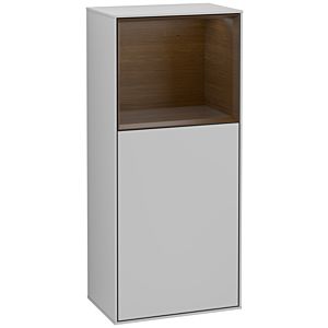 Villeroy and Boch Finion side cabinet F510GNGJ 41.8x93.6x27cm, right, shelf above Walnut veneer, light gray matt