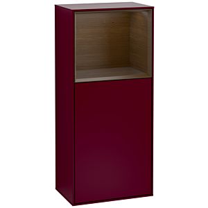 Villeroy und Boch Finion Seitenschrank F510GNHB 41,8x93,6x27cm, rechts, Regal oben Walnut veneer, Peony Matt